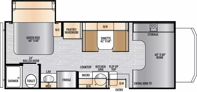 2024 EAST TO WEST RV ENTRADA 2200S-E450*23, , floor-plans-day image number 0